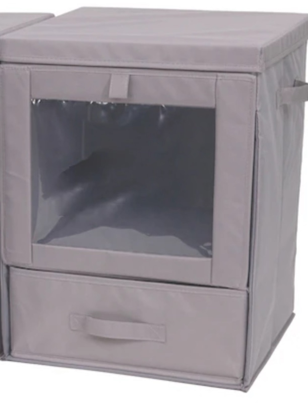 Large canvas storage bin with drawer NWT